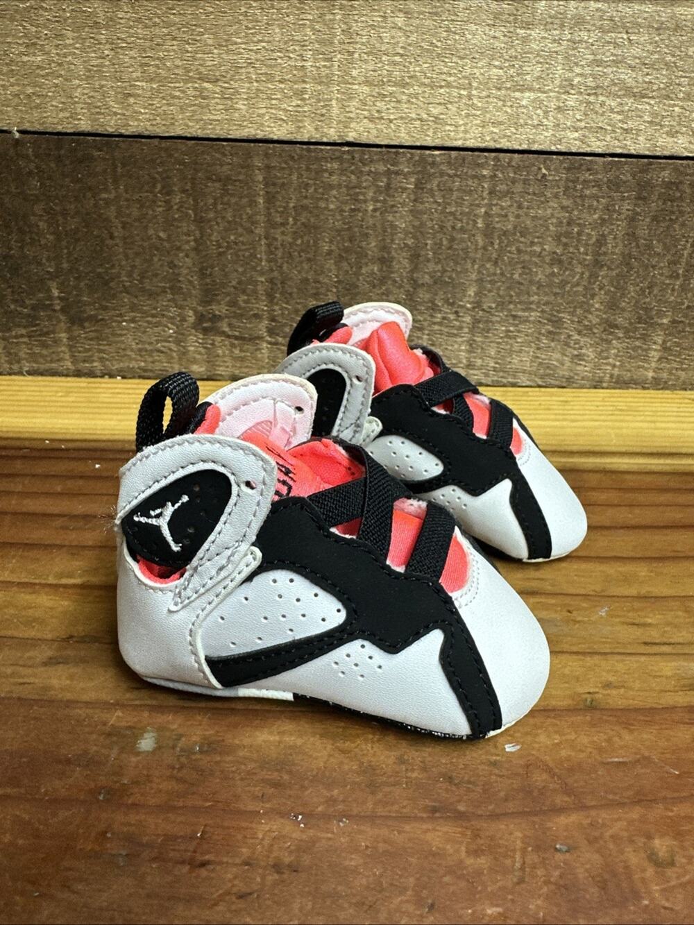 Nike Air Jordan Retro 7 Hot Lava/Black/White Crib Shoes! Size 1C Baby Shoes